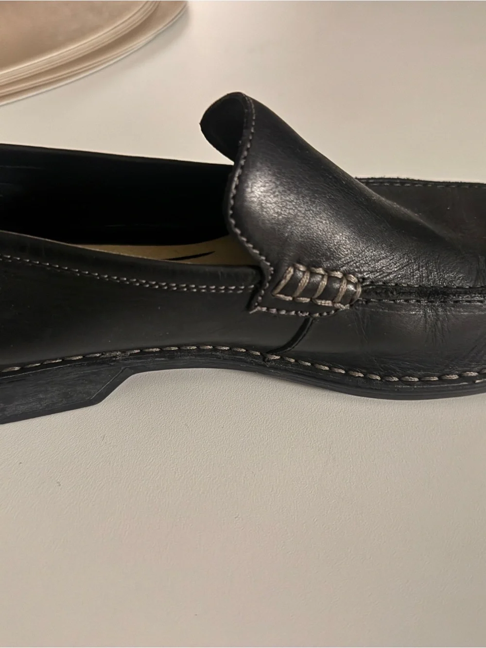 Rockport Black Leather Slip-On Loafers